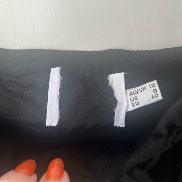 Princess Polly Tilly Black Long Sleeve Crop Top 8 - Picture 6 of 8